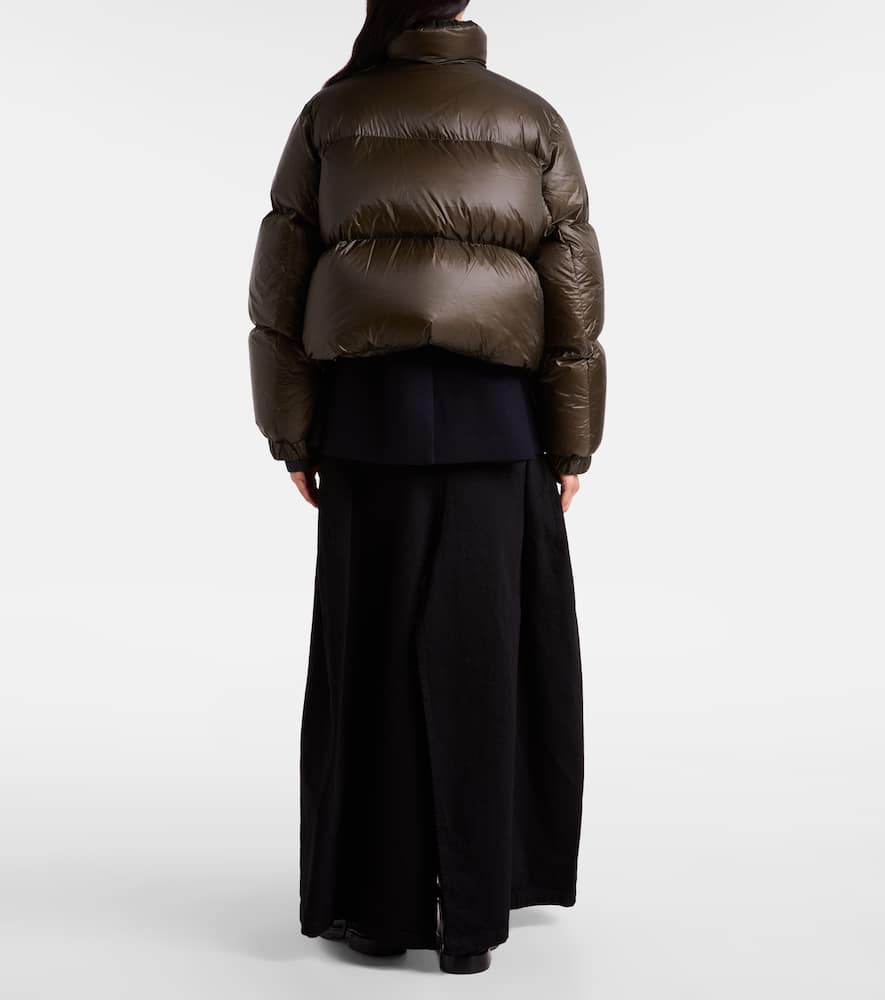 Layered wool down jacket