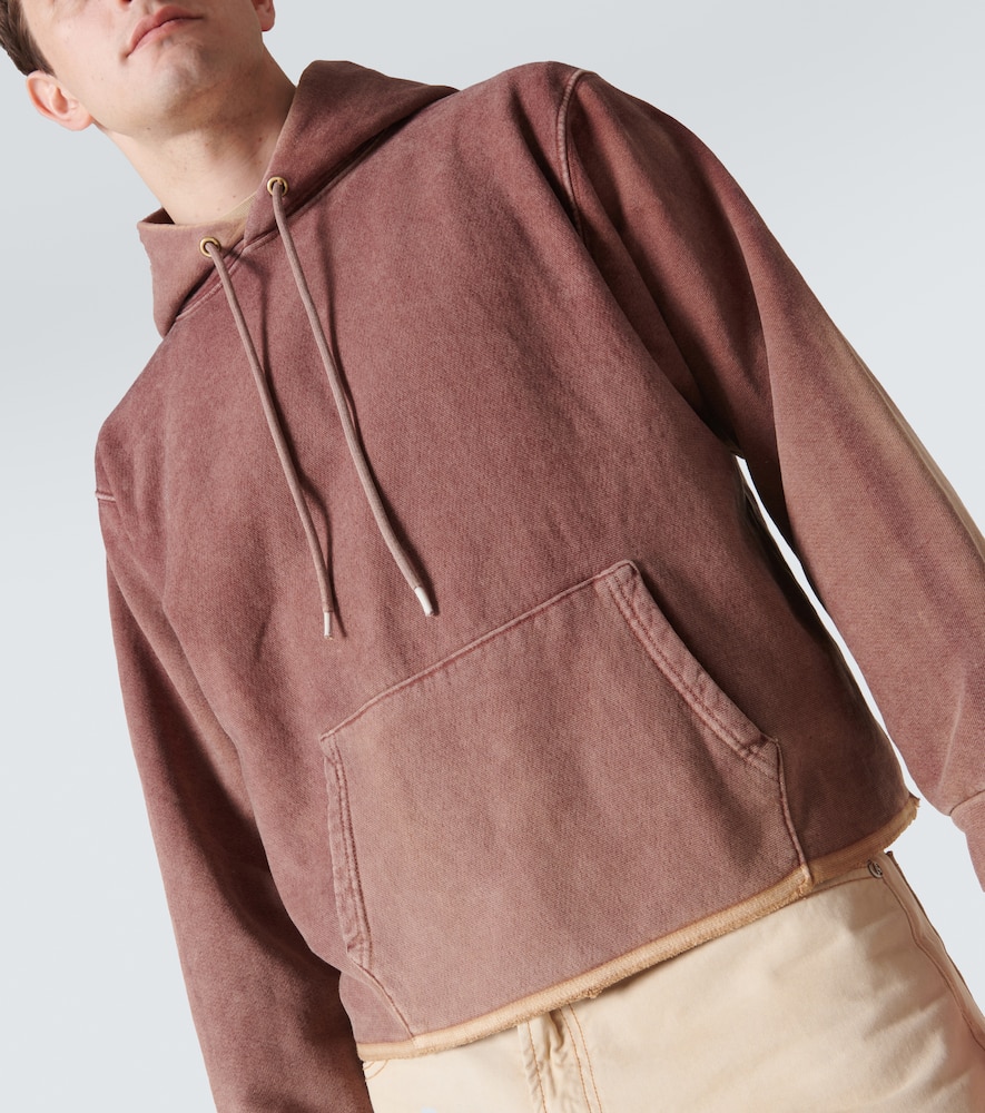 Raw Edge cotton fleece hoodie