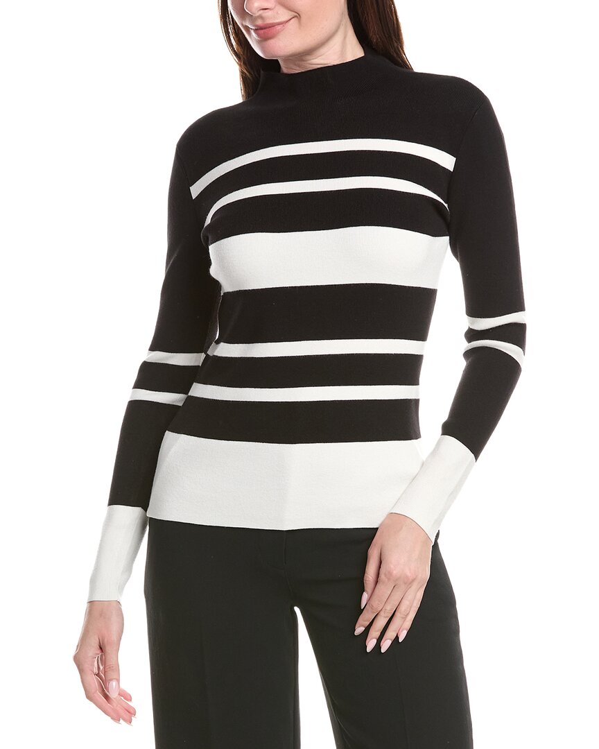 Mock Neck Stripe Sweater