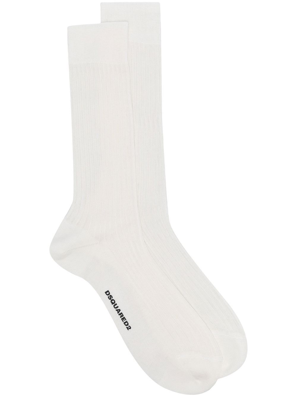 Knit logo socks - White