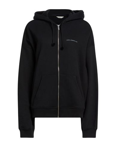 Woman Sweatshirt Black Size L Organic cotton, Recycled polyester
