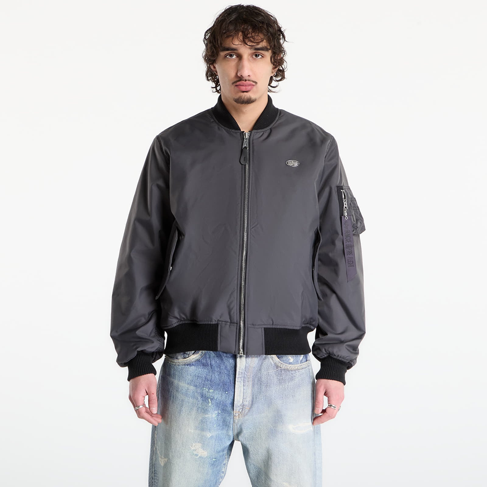Jacket Alpha Industries World Logo MA-1 Vintage Grey