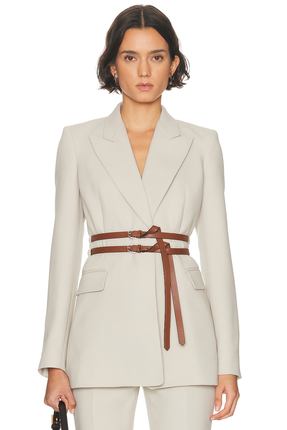 Gabriela Hearst Daniel Blazer in Stoneware Clay - Beige. 42 also