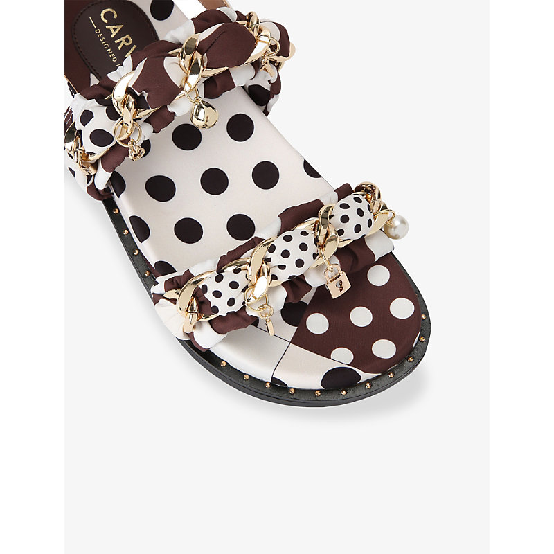 Womens Polka Slingback Woven Sandals
