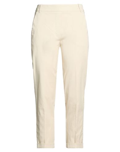 Woman Pants Beige Size 12 Cotton, Tencel, Elastane