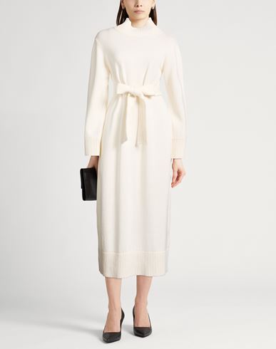 Woman Midi dress Ivory Size L Cashmere