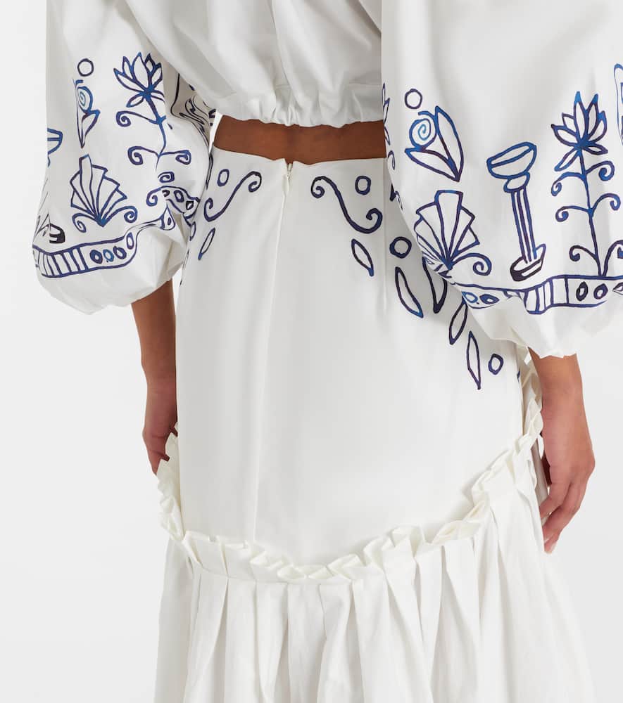 Alémais x LRNCE Leela printed cotton maxi skirt