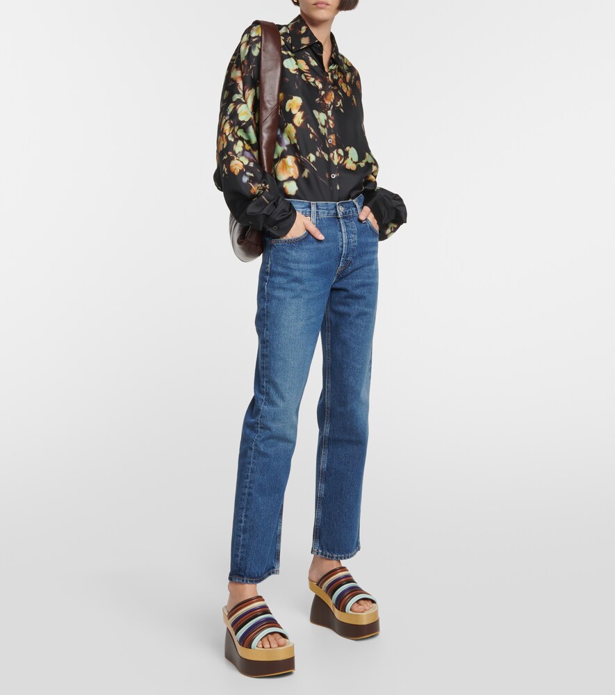 Neve mid-rise straight jeans