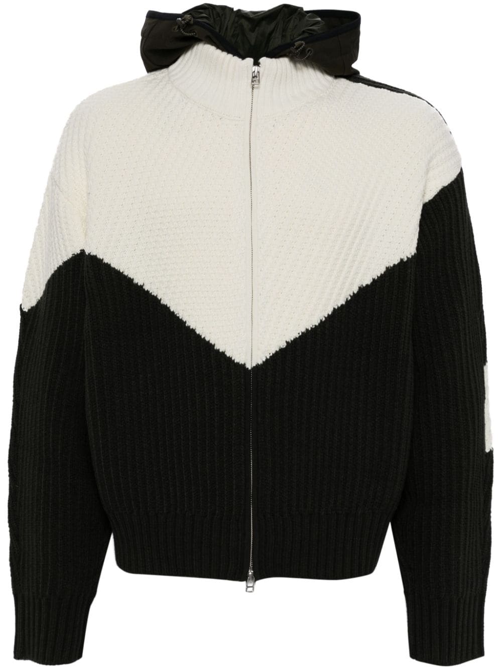 Two-tone cardigan - Green
