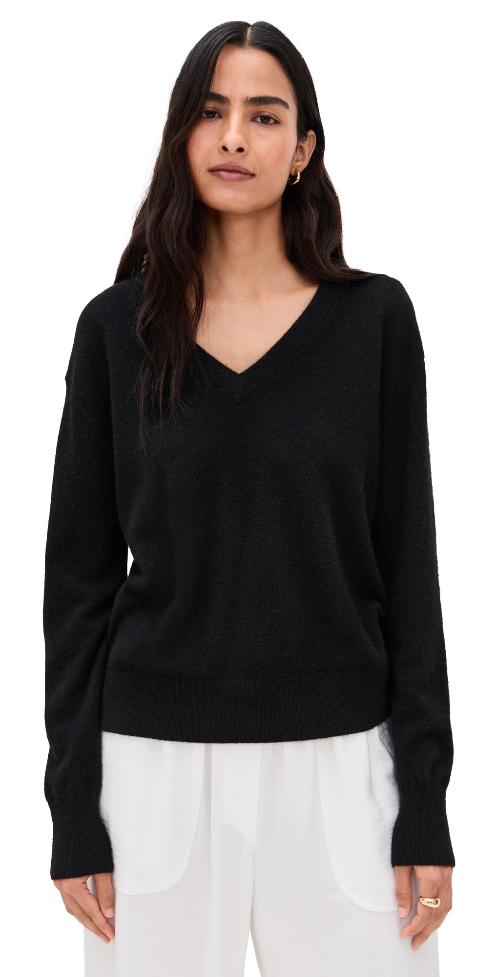 Cashmere V Neck Pullover Black