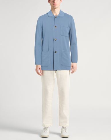 Lardini Man Cardigan Light blue Size XS Cotton