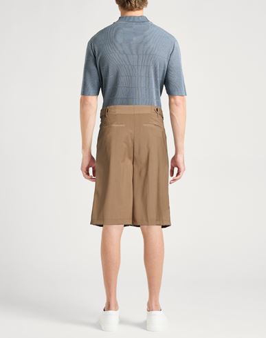 Man Shorts & Bermuda Shorts Camel Size 28 Polyester, Wool, Elastane