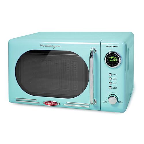 Nostalgia NRMO7AQ6A Retro 0.7 CuFt 700-Watt Countertop Microwave
