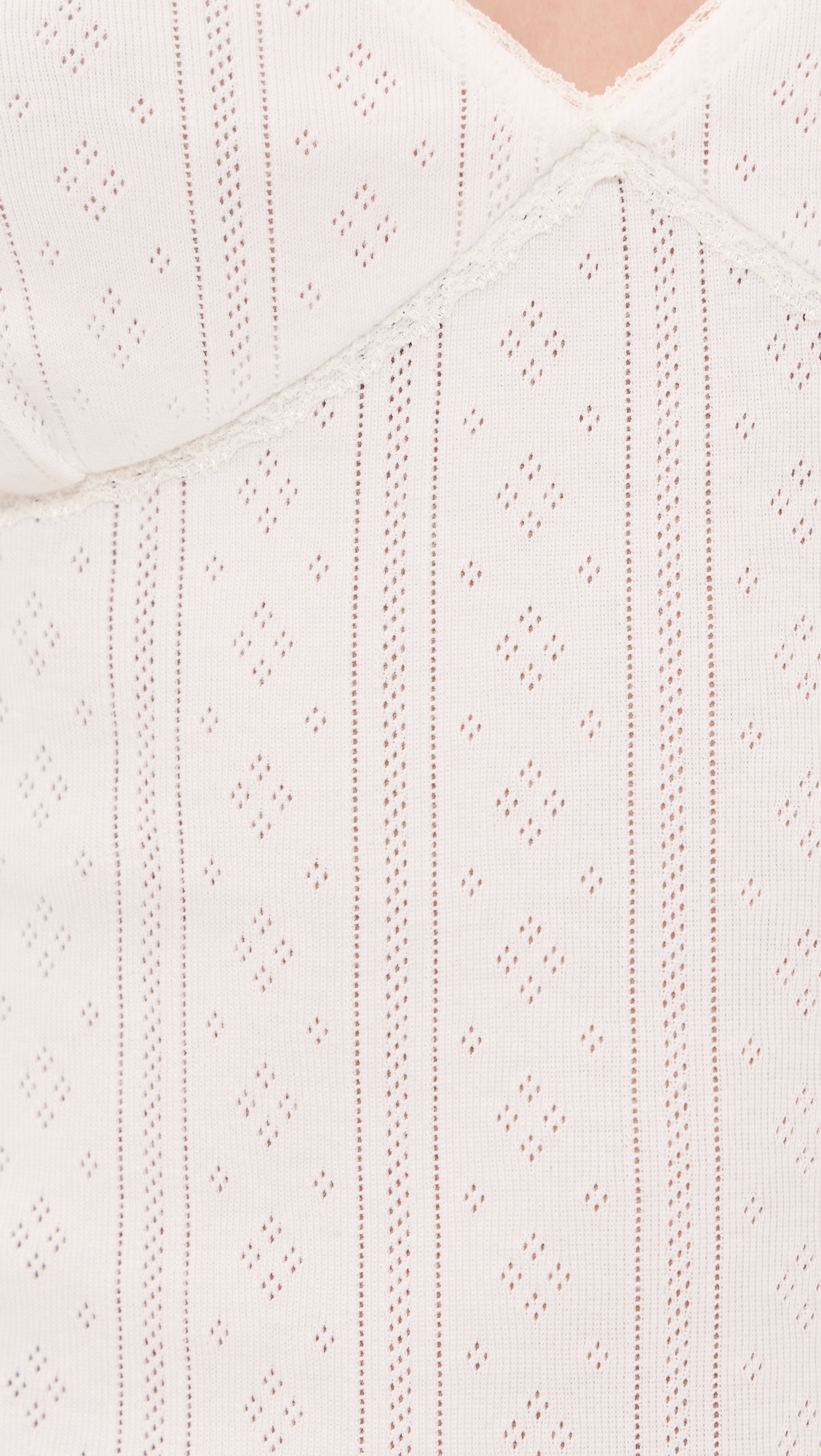 The Pointelle Mini Dress White001