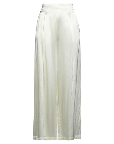 Woman Pants Cream Size 4 Acetate, Viscose