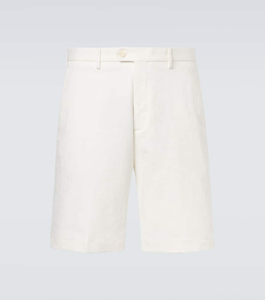Cotton-blend Bermuda shorts