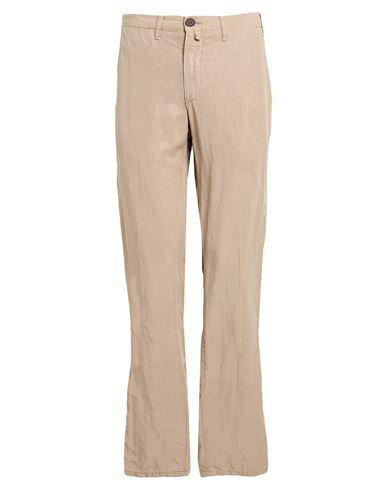 Man Pants Beige Size 28 Cotton, Elastane