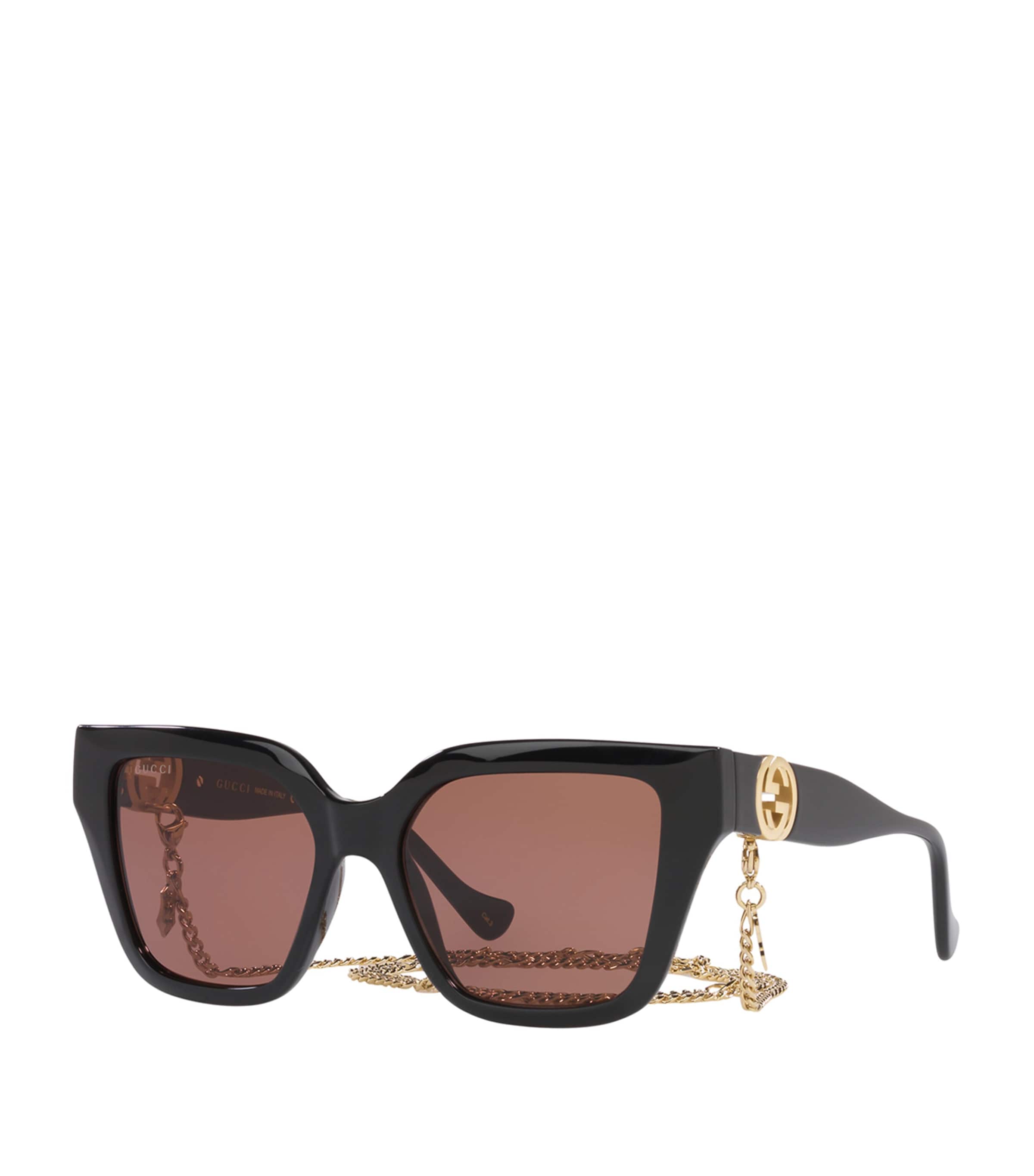 Rectangle Sunglasses with Chain