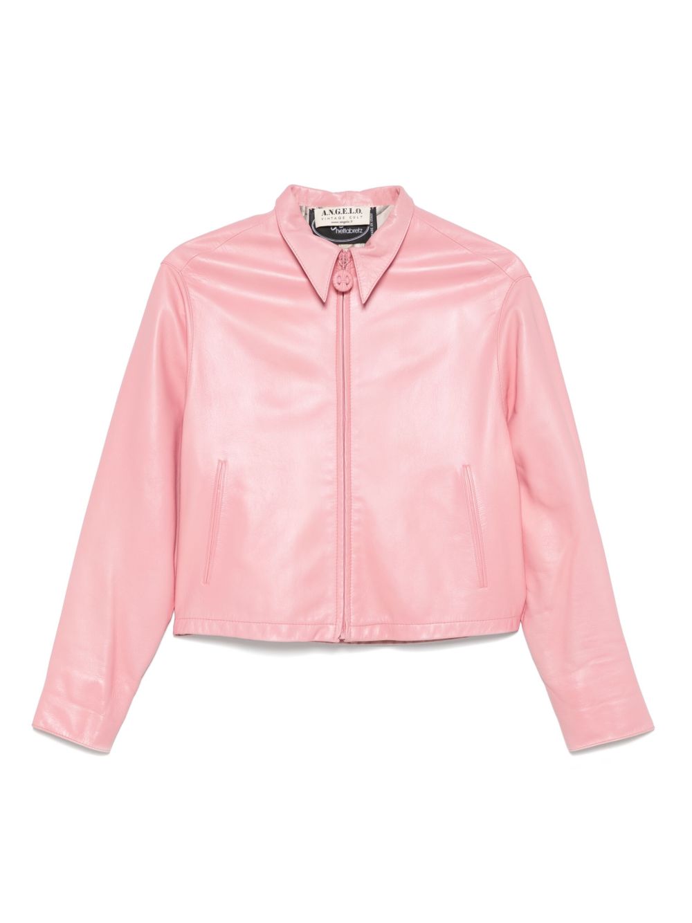 2000s pre-owned leather jacket - Pink