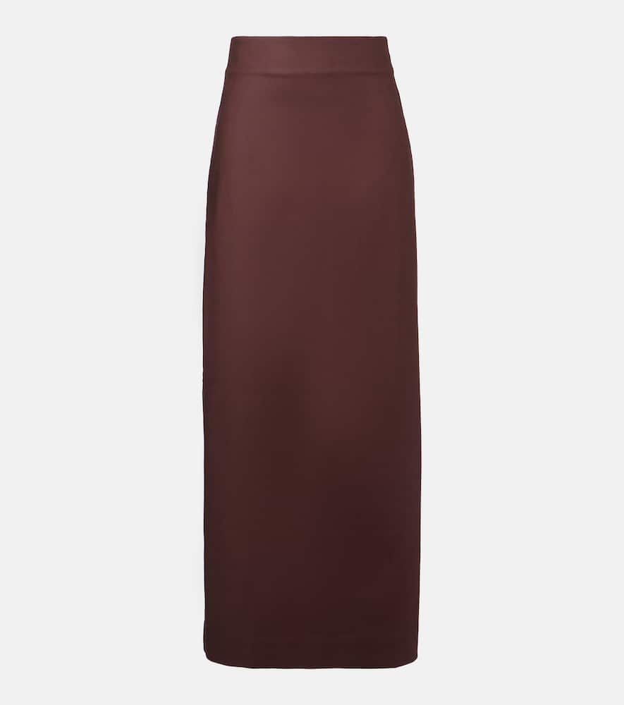Cotton-blend maxi skirt