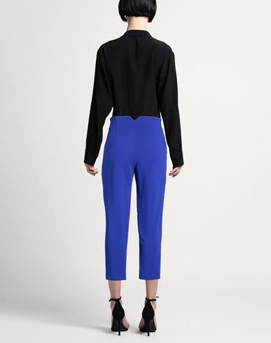 Woman Pants Blue Size M Polyester, Rayon, Elastane