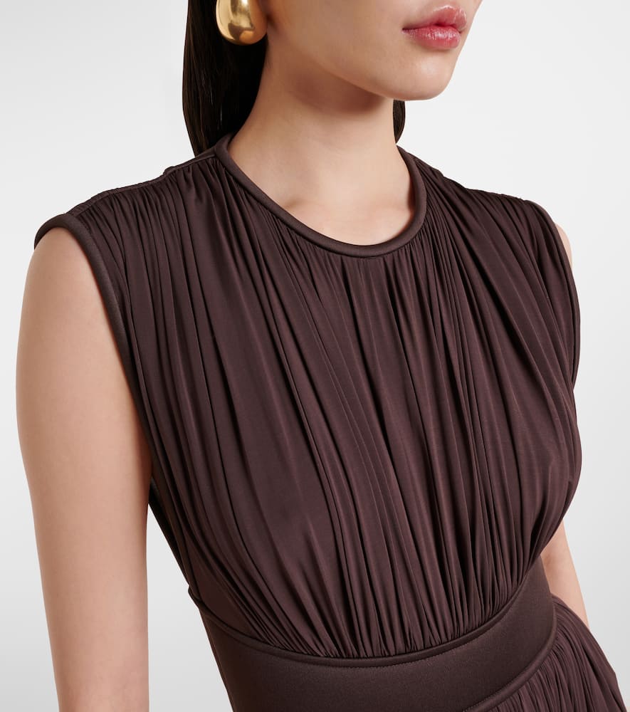 Illuminate gathered maxi dress