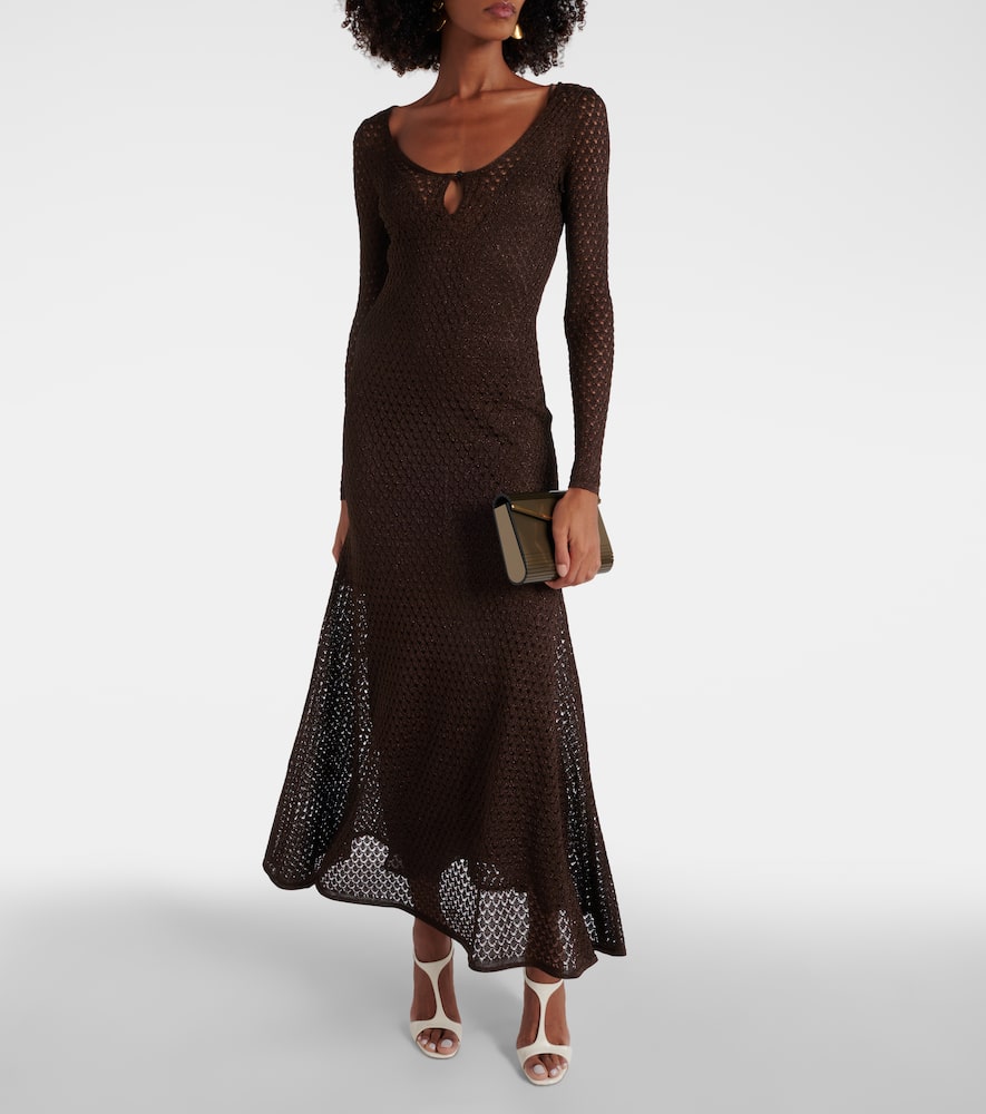 Lurex maxi dress