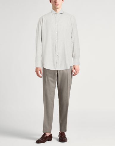 Man Shirt Light grey Size XL Cotton, Cashmere
