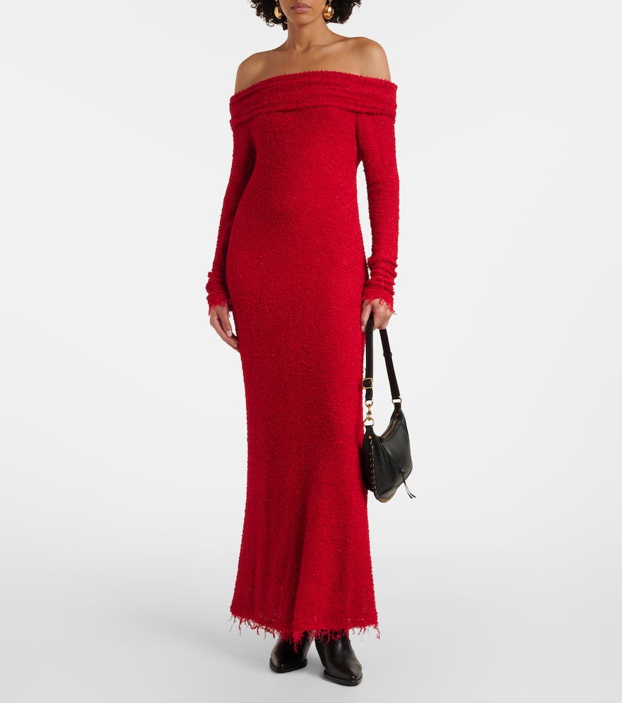 Ormany jersey bouclé maxi dress