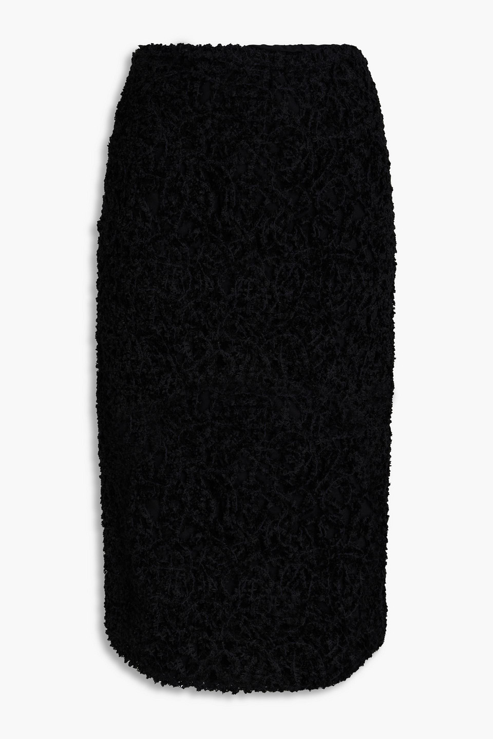 Gentryportofino - Linen-blend midi skirt - Black - IT 42
