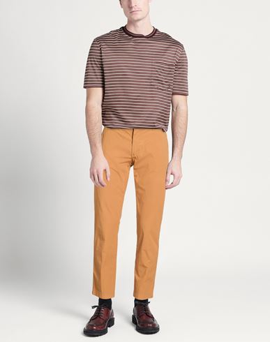 Man Pants Tan Size 33 Cotton, Elastane