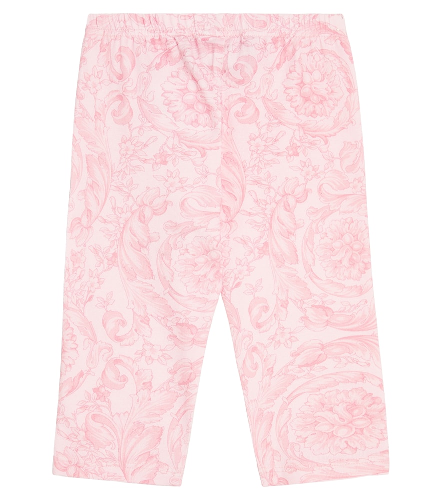 Versace Kids Baby Barocco cotton-blend leggings