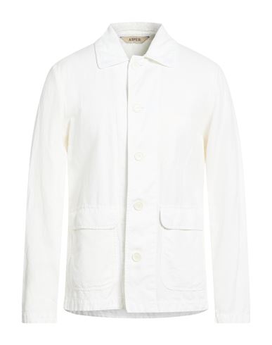 Man Jacket Ivory Size L Cotton, Linen