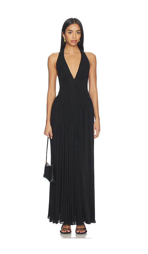 MISHA The Ophelia Jersey Dress in Black. - M also in S