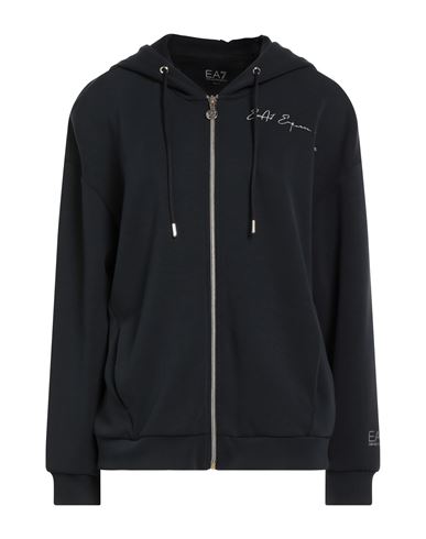 Woman Sweatshirt Black Size M Polyester, Modal, Elastane