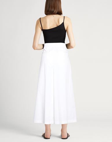 Easy Woman Pants White Size 6 Cotton, Elastane