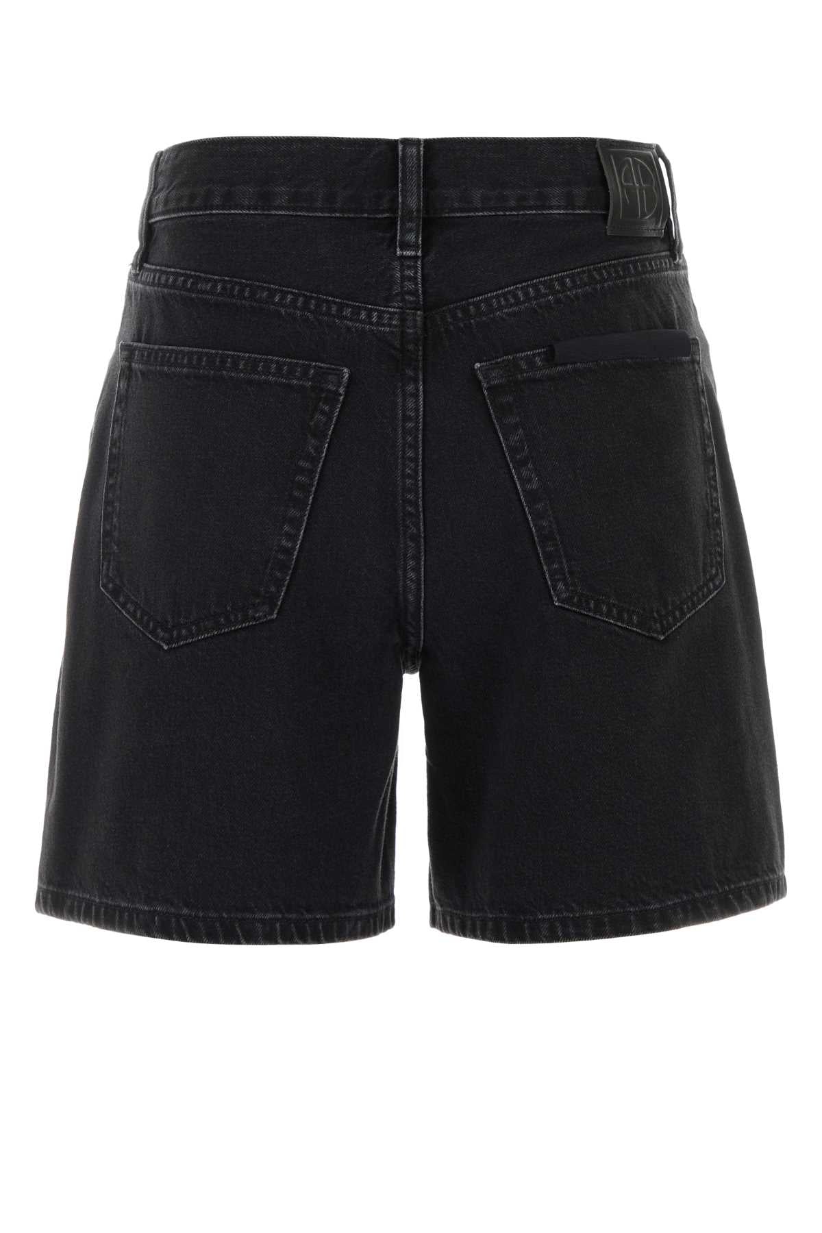 Anine Bing Black Denim Short