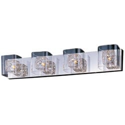 Gem 4-Light Clear Bathroom Vanity Light in Polished Chrome