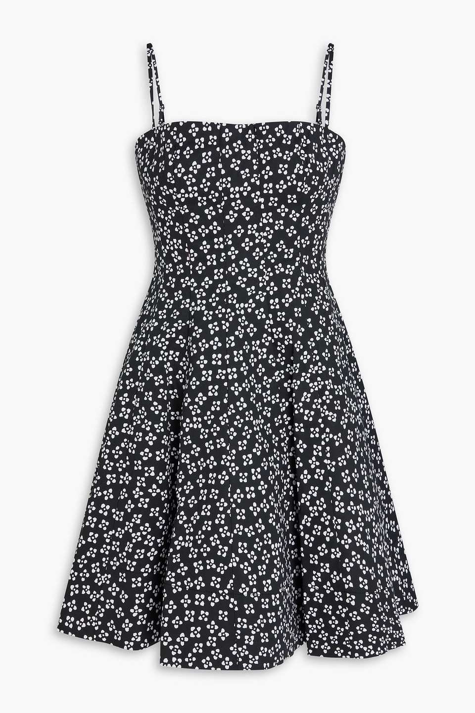 Wylie floral-print cotton-poplin mini dress - Black - US 00