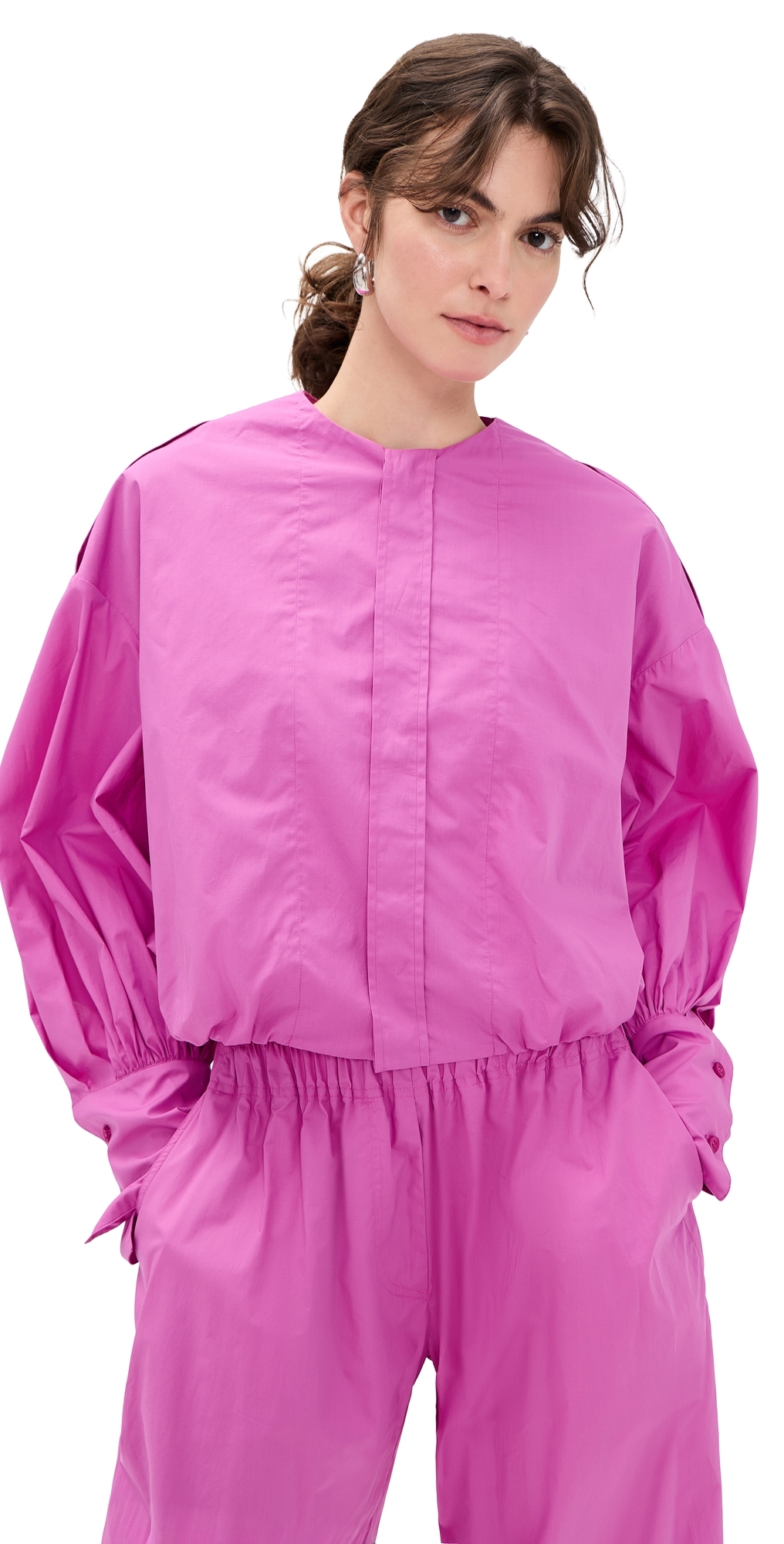 Diana Poplin Blouse Fuxia