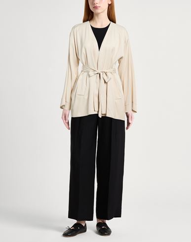 Woman Jacket Beige Size 12 Viscose