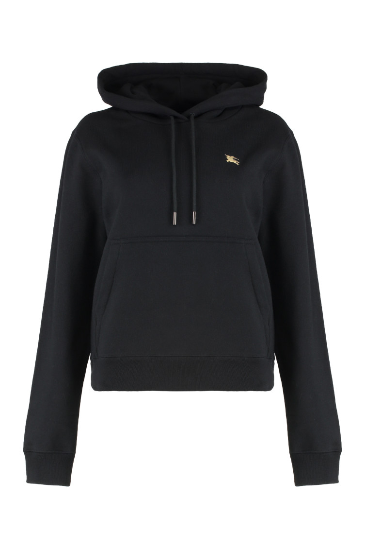 Black Embroidery Logo Hoodie