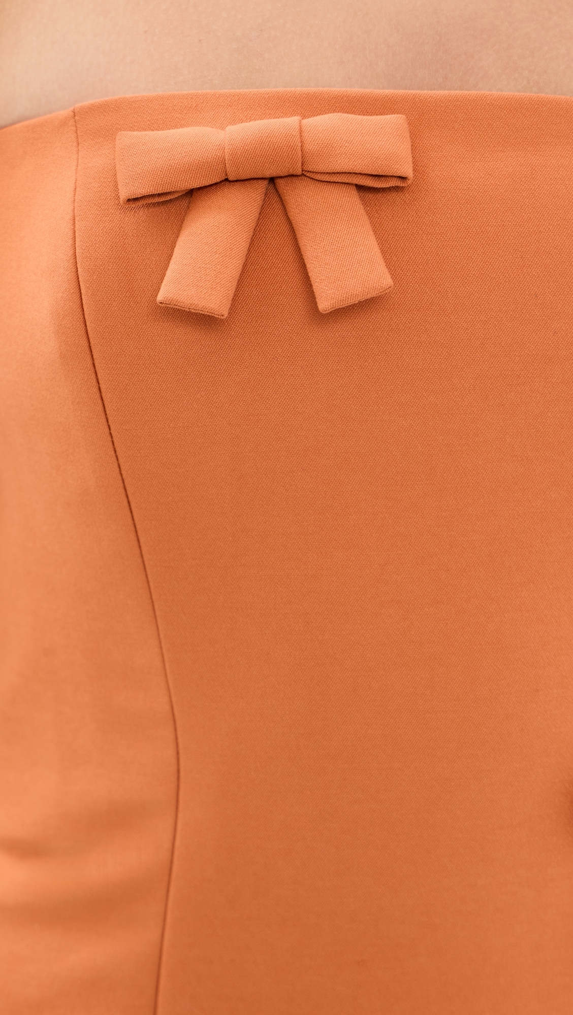 Rayna Bow Bustier Maxi Dress Ochre