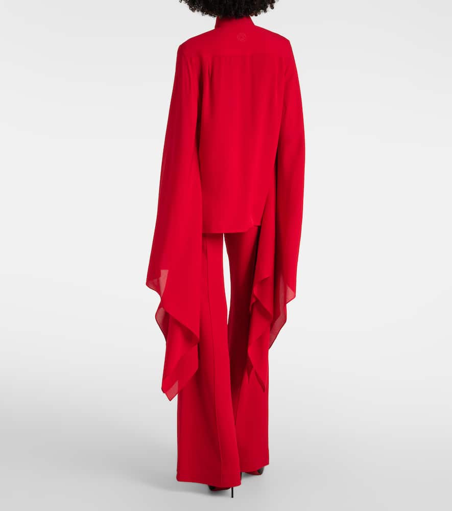 Tie-neck silk blouse