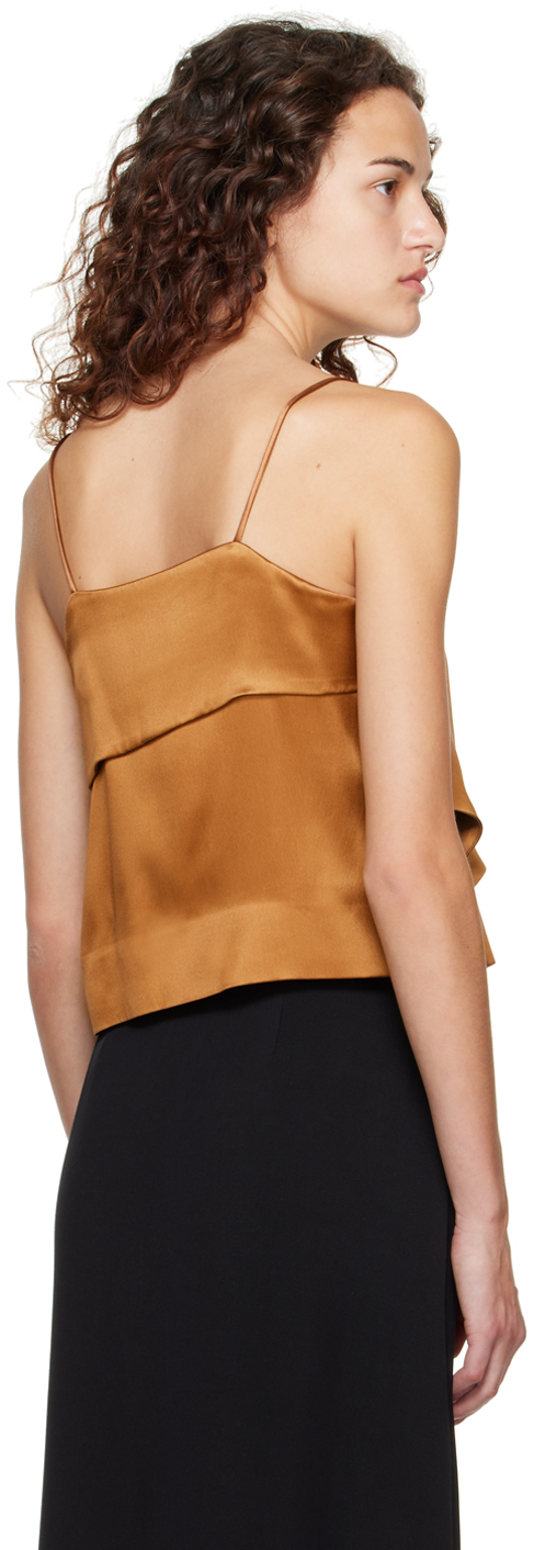 Brown strike tank top