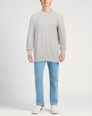 Rossopuro Man Sweater Light grey Size 7 Cotton