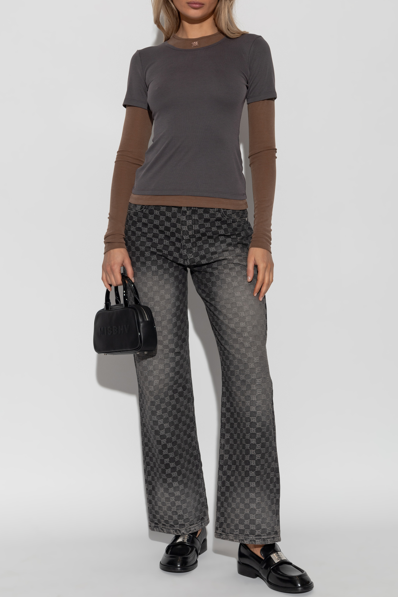 Double-layered Top, Women's, Grey
