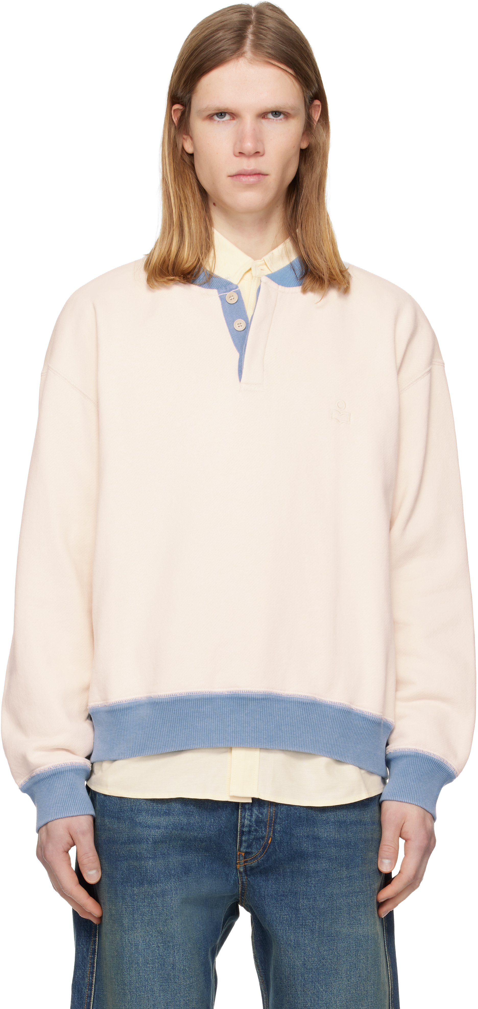 Off-White & Blue Mathias Sweatshirt