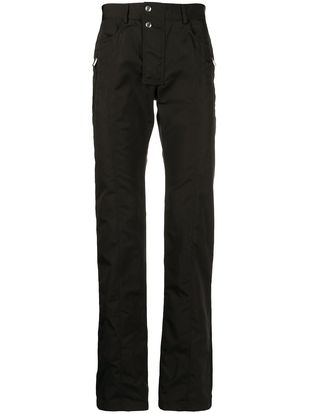Slim-fit zip-detail trousers - Black