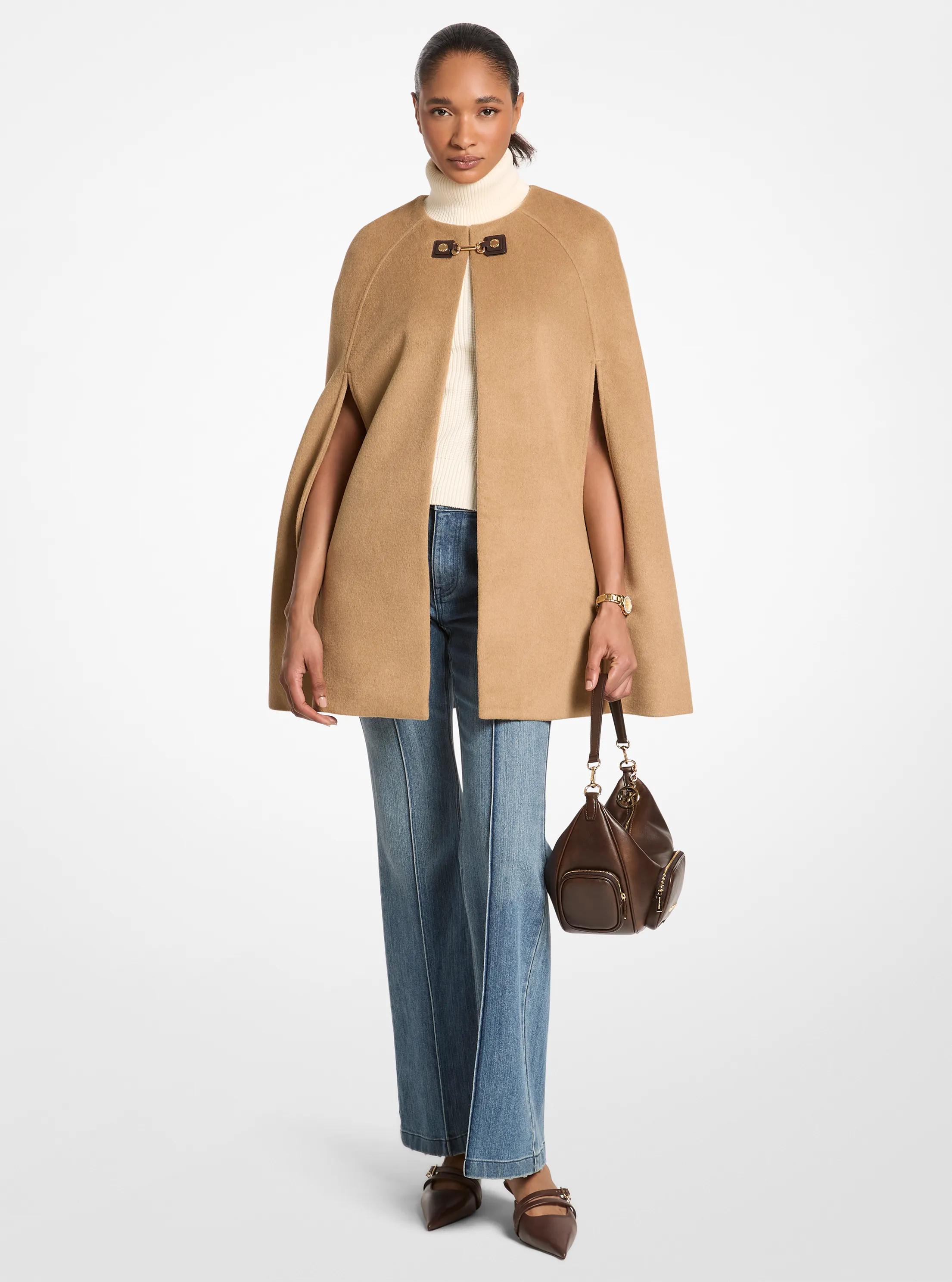 Woven Cape in Brown - size XS